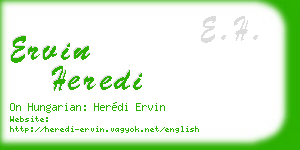 ervin heredi business card